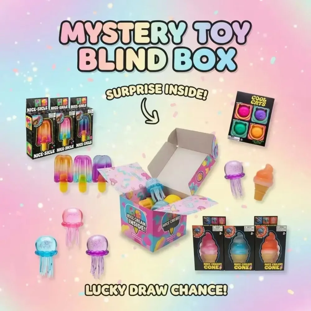 Party Games For Adults And Kids - スクイッシー・ミステリーボックス、ゆっくり膨らむフィジェットトイセット、ストレス解消用感覚スクイーズトイ、子供と大人のための抗不安ギフト