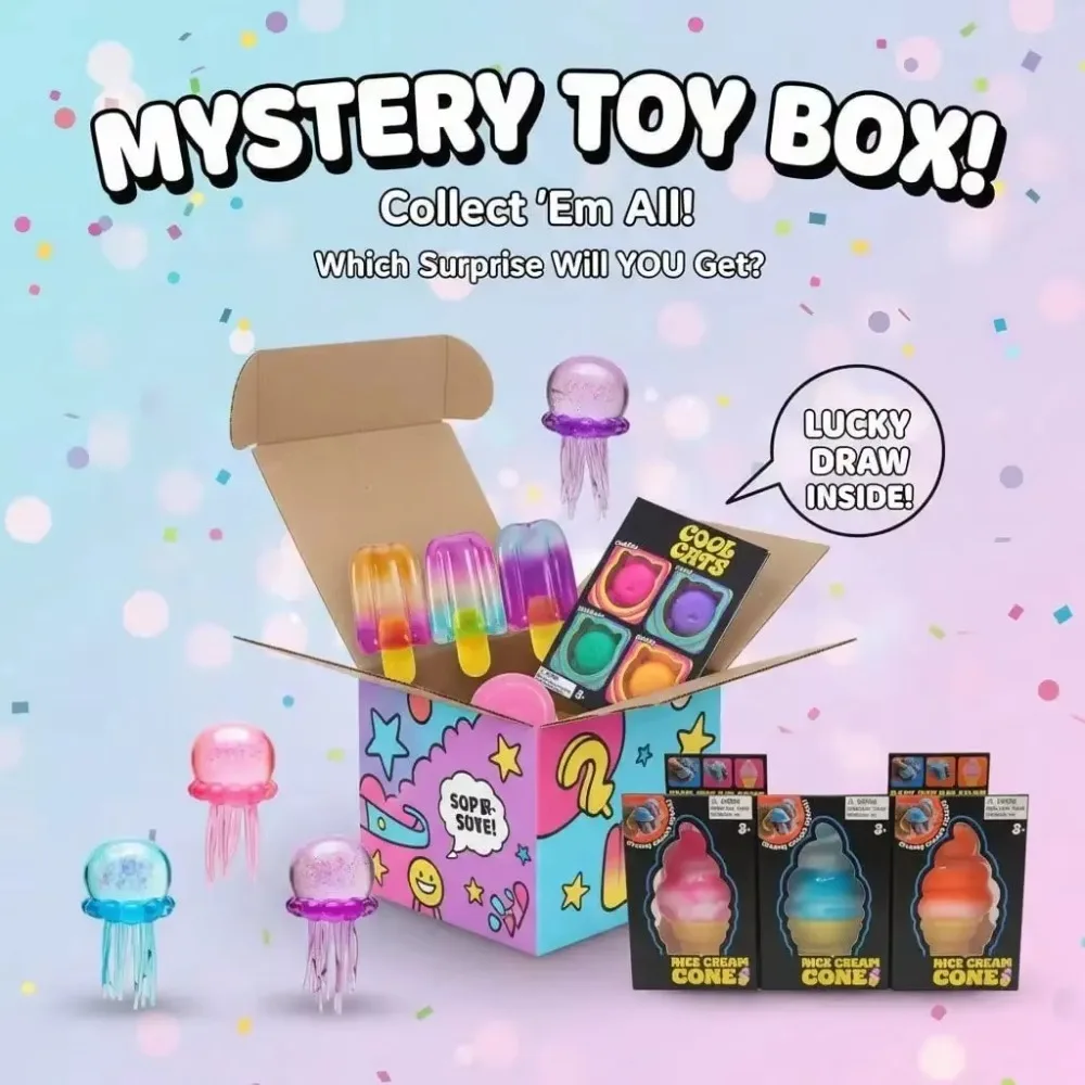 スクイッシー・ミステリーボックス、ゆっくり膨らむフィジェット - Party Games For Adults And Kids のレビューと価格