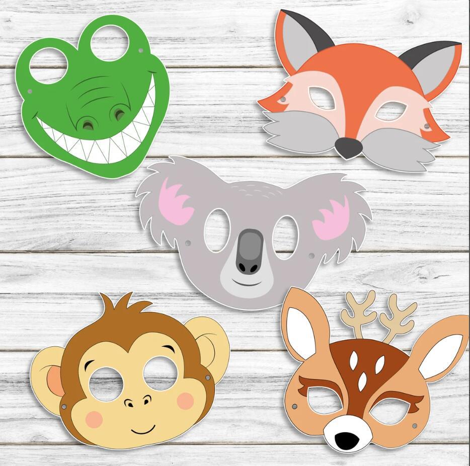 20 個ジャングル動物園動物紙マスク子供の誕生日漫画テーマゲ - Zoo Party Games のレビューと価格
