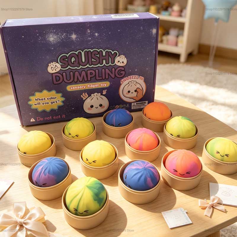 2026年新作、虹色の餃子型スクイーズおもちゃ。竹製のスロー - Party Games For Adults And Kids のレビューと価格